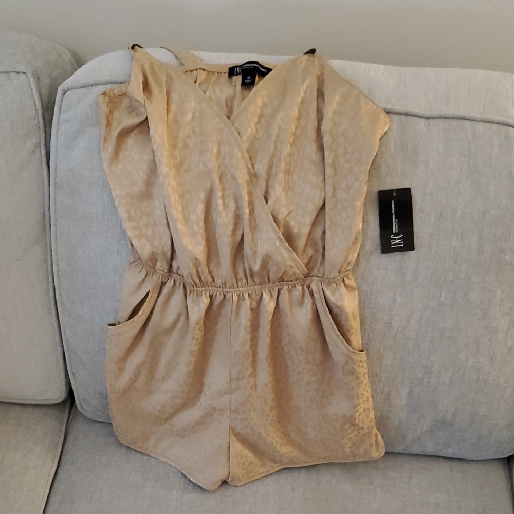 INC International Concepts Animal Print Romper NWT